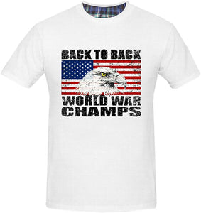 Men's Back to Back World War Champs USA White T-Shirts