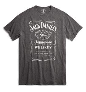 Men's Big & Tall Jack Daniels Whisky No 7 Buckle Black T-Shirts