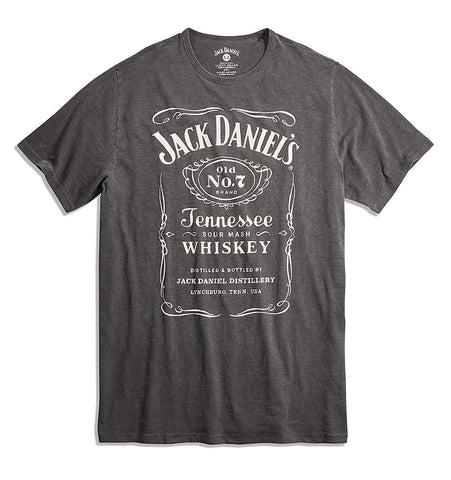 Men's Big & Tall Jack Daniels Whisky No 7 Buckle Black T-Shirts