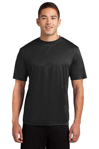 Men's Big and Tall Short Sleeve Moisture Wicking Athletic Black T-Shirts