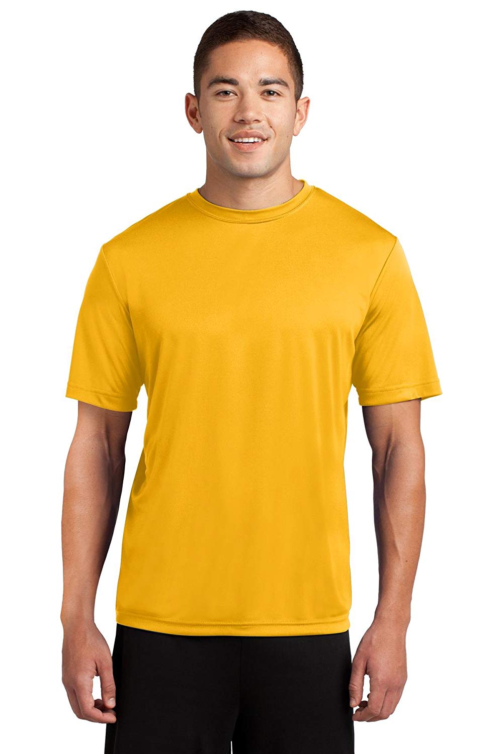 Men's Big and Tall Short Sleeve Moisture Wicking Athletic Gold T-Shirts