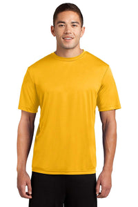 Men's Big and Tall Short Sleeve Moisture Wicking Athletic Gold T-Shirts