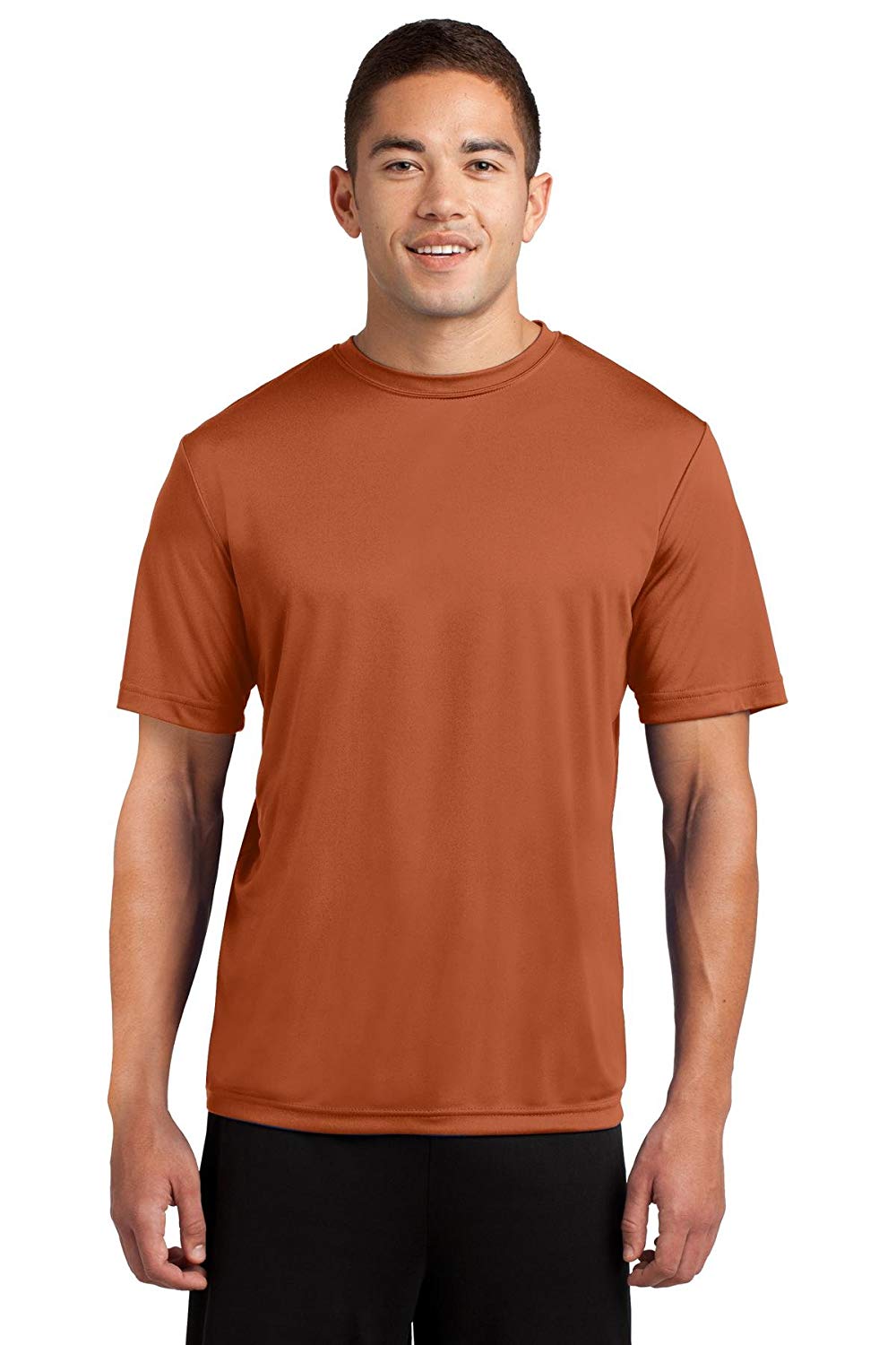 Men's Big and Tall Short Sleeve Moisture Wicking Athletic Orange T-Shirts