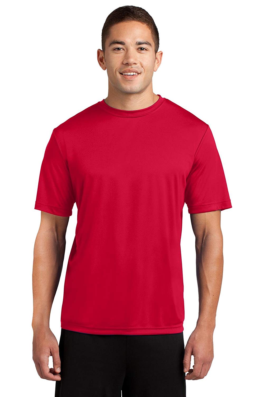 Men's Big and Tall Short Sleeve Moisture Wicking Athletic Red T-Shirts