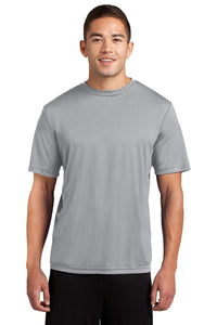 Men's Big and Tall Short Sleeve Moisture Wicking Athletic Silver T-Shirts