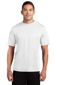 Men's Big and Tall Short Sleeve Moisture Wicking Athletic White T-Shirts