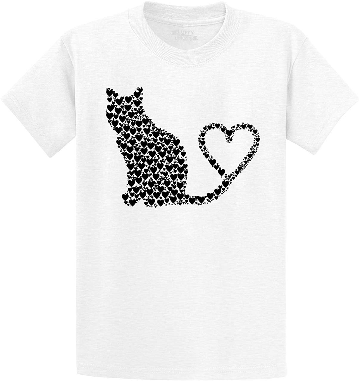 Men's Cat Hearts White T-Shirts