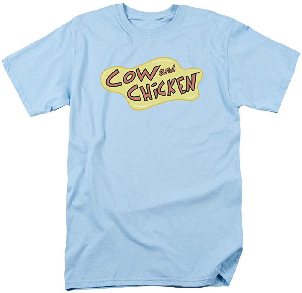 Men's Chicken Super Cow Logo Adult Blue T-Shirts