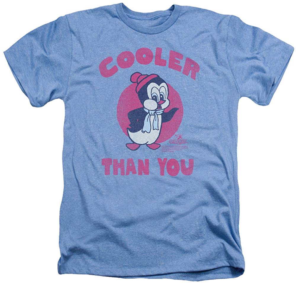 Men's Chilly Willy Cooler Than You Heather Adult Blue T-Shirts