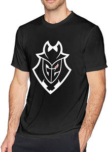 Men's Comfort G2 Esport ogo Cotton Short Sleeve Black T-Shirts