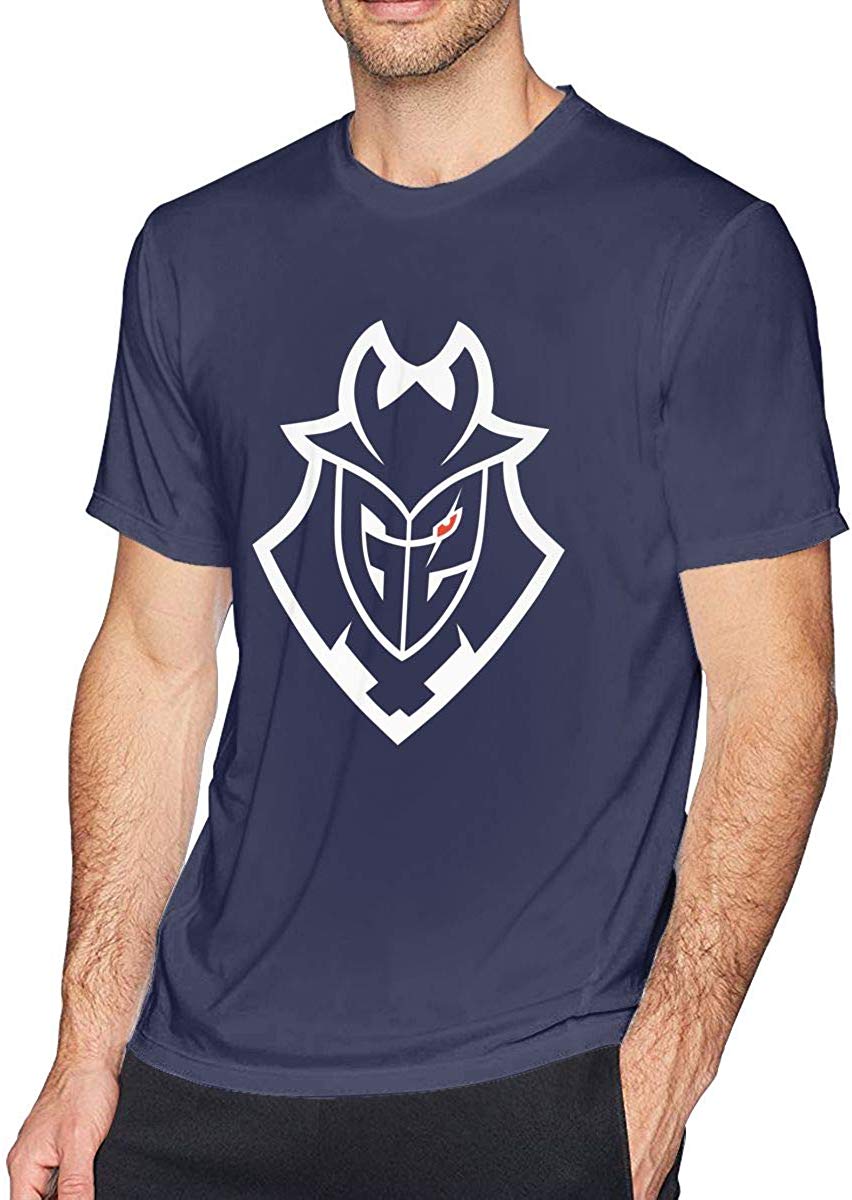 Men's Comfort G2 Esport ogo Cotton Short Sleeve Navy T-Shirts