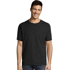 Men's ComfortWash Garment Dyed Short Sleeve Pocket Black T-Shirts