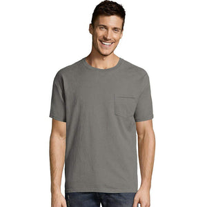 Men's ComfortWash Garment Dyed Short Sleeve Pocket Gray T-Shirts