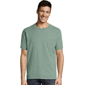 Men's ComfortWash Garment Dyed Short Sleeve Pocket Green T-Shirts