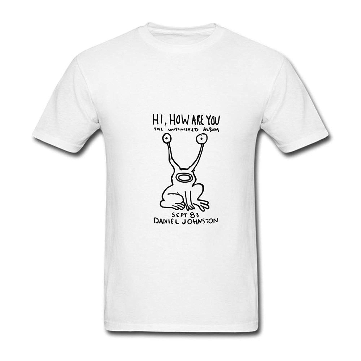 Men's Cute Animal Design Hi How are You Top White T-Shirts