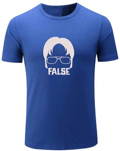 Men's Dwight False TV Show Blue T-Shirts