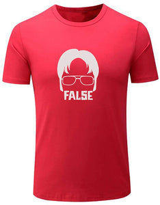 Men's Dwight False TV Show Red T-Shirts