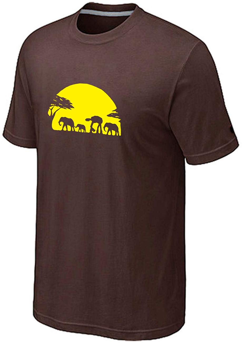 Men's Elephants and Imperial W can Safari Novelty Brown T-Shirts