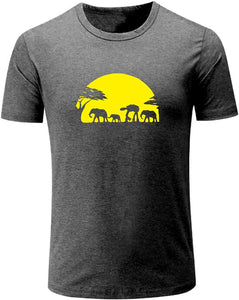 Men's Elephants and Imperial W can Safari Novelty Grey T-Shirts