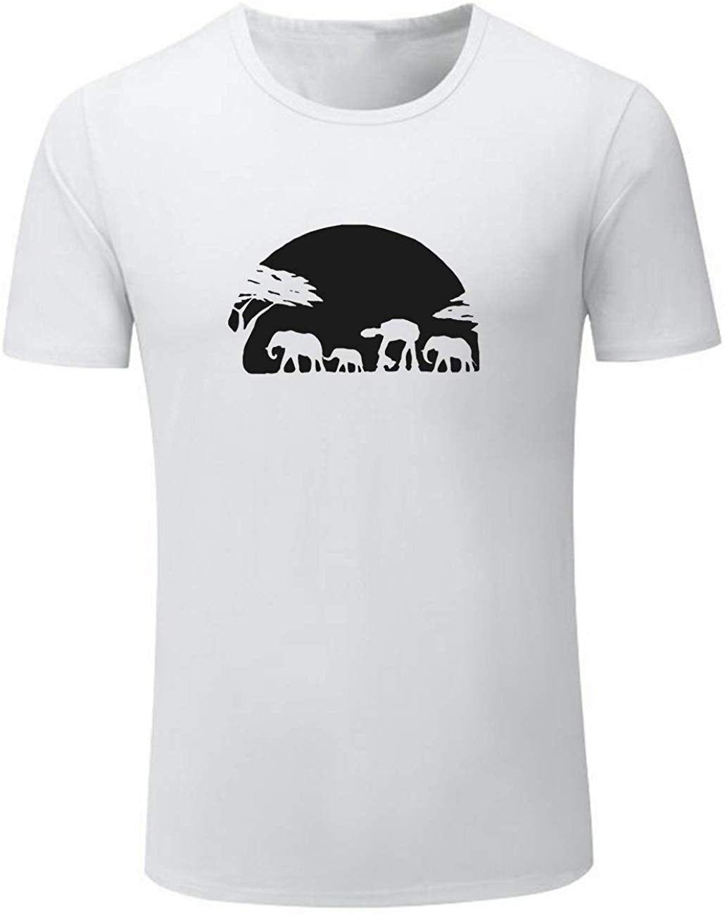 Men's Elephants and Imperial W can Safari Novelty White T-Shirts