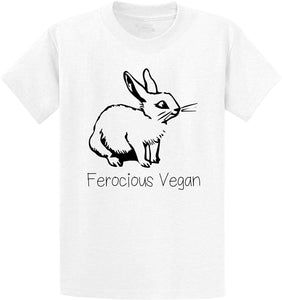 Men's Ferocious Vegan White T-Shirts