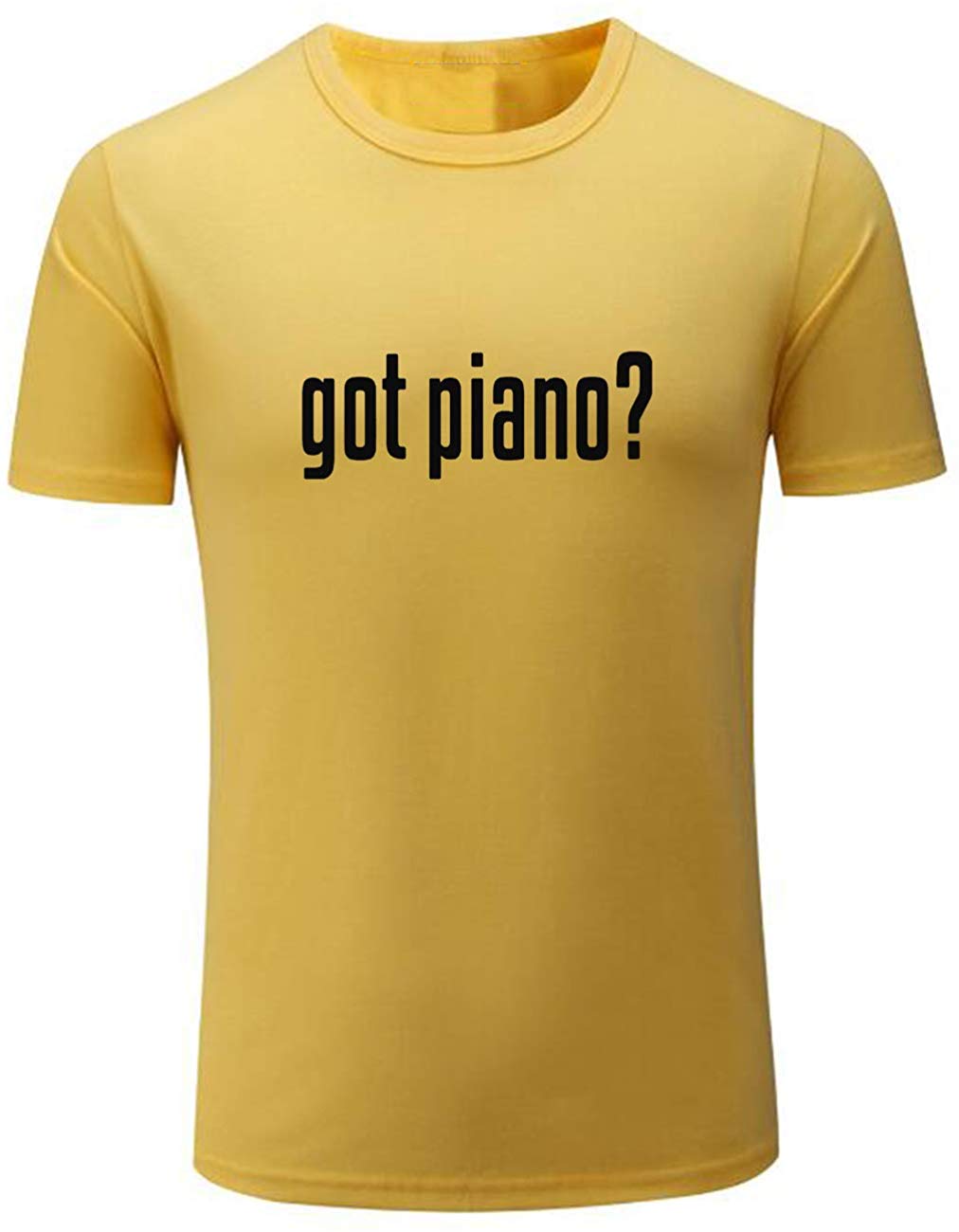 Men's Got Piano Fashion Letter Prin Yellow T-Shirts