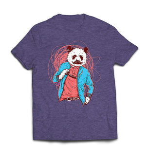 Men's Hipster Panda Bear-Cool Graphic Swag Fashion Grey T-Shirts