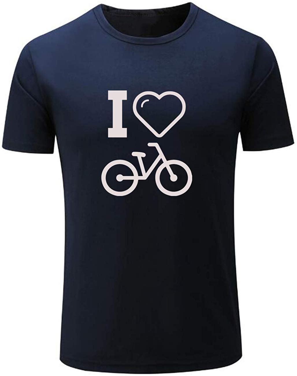 Men's I Love Bike Funny Cycling Graphic Black T-Shirts