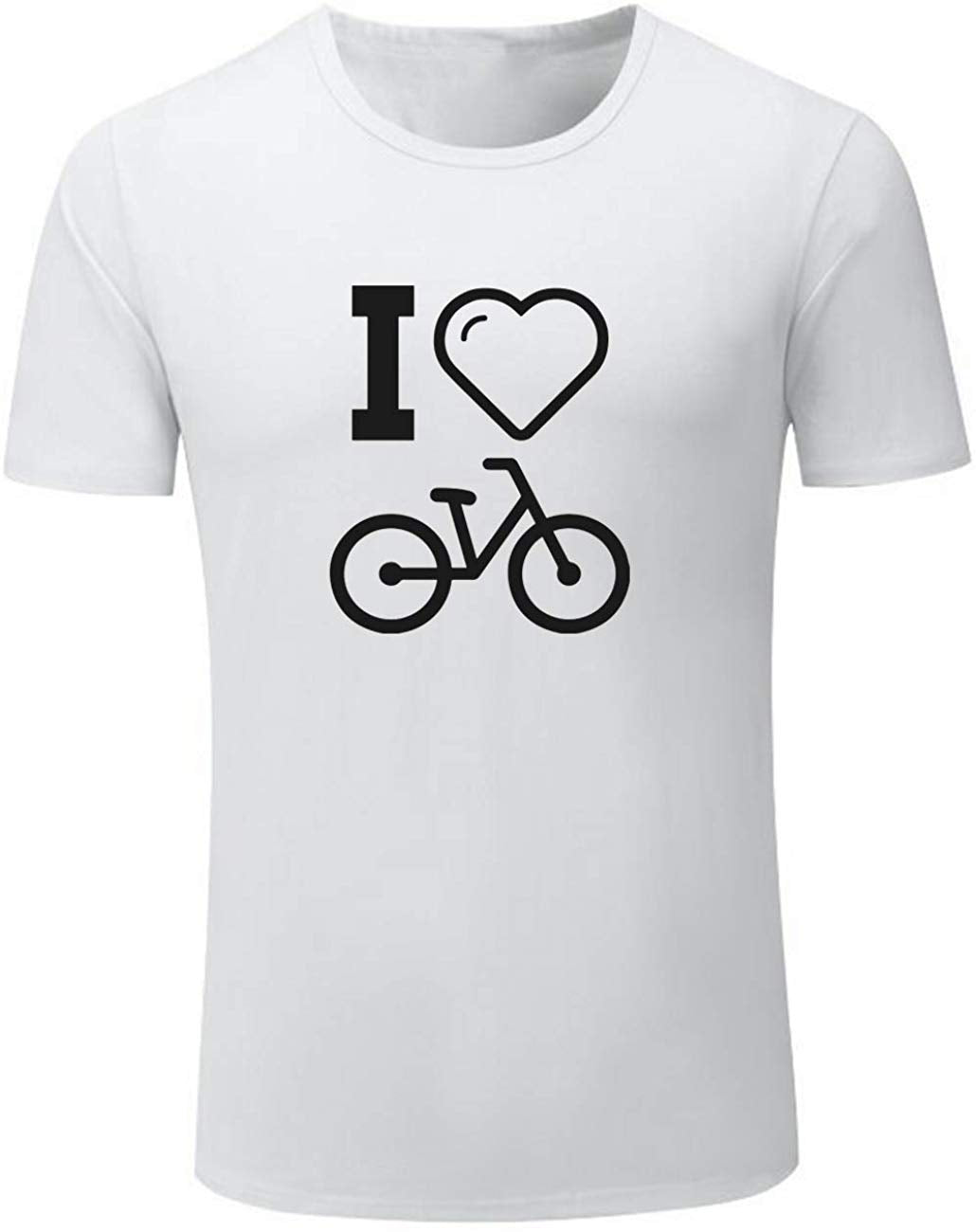 Men's I Love Bike Funny Cycling Graphic White T-Shirts