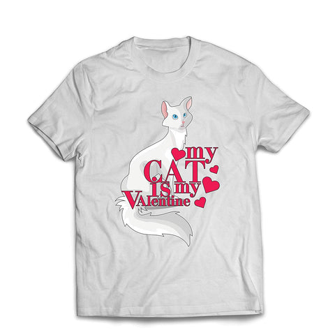 Men's My Cat is My Valentine Gift for Cat overs White T-Shirts