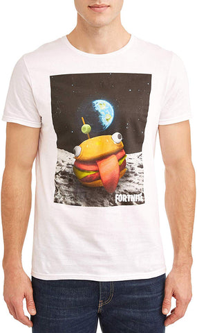 Men's Official Licensed Durrr Burger Beef Boss Outer Space White T-Shirts