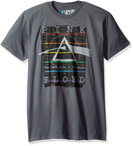 Men's Pink Floyd Dark Side Stamp Short Sleeve Grey T-Shirts