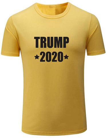 Men's President 2020 Fashion Letter Prin Yellow T-Shirts