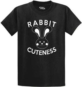 Men's Rabbit Cuteness Black T-Shirts