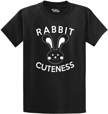 Men's Rabbit Cuteness Black T-Shirts