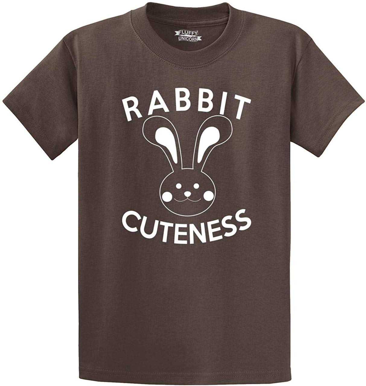 Men's Rabbit Cuteness Brown T-Shirts