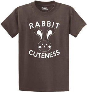 Men's Rabbit Cuteness Brown T-Shirts