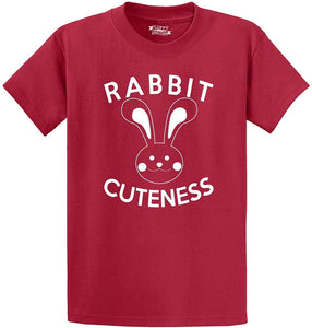 Men's Rabbit Cuteness Red T-Shirts