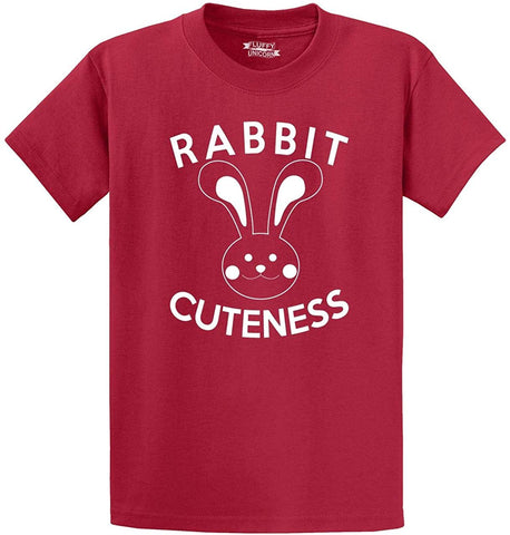 Men's Rabbit Cuteness Red T-Shirts