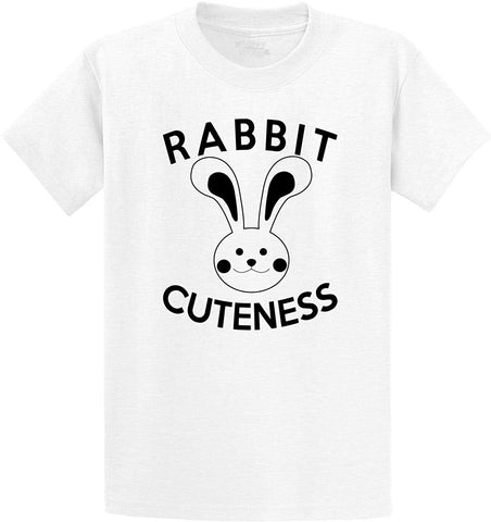 Men's Rabbit Cuteness White T-Shirts