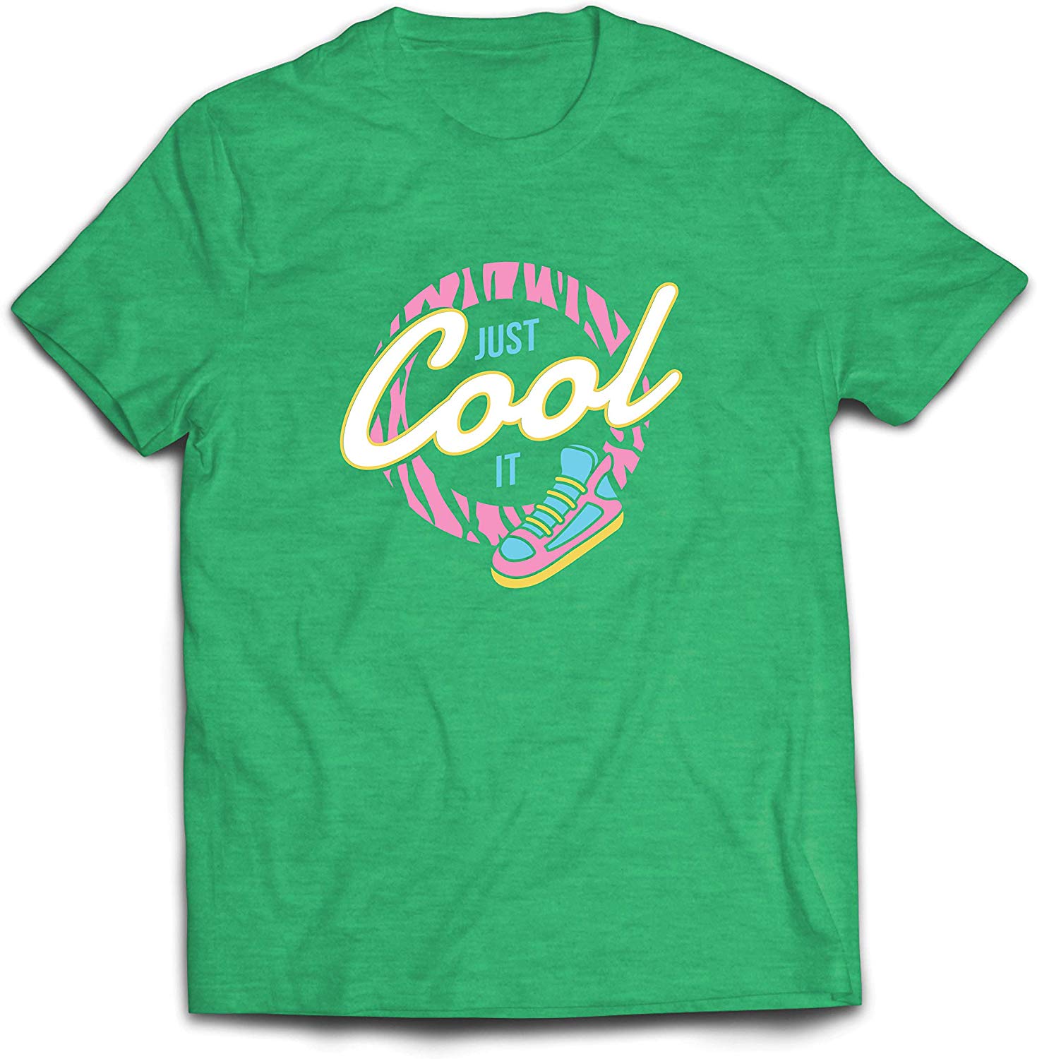 Men's Retro Just Cool it Back to 80s 90s 00s Pop Culture Green T-Shirts