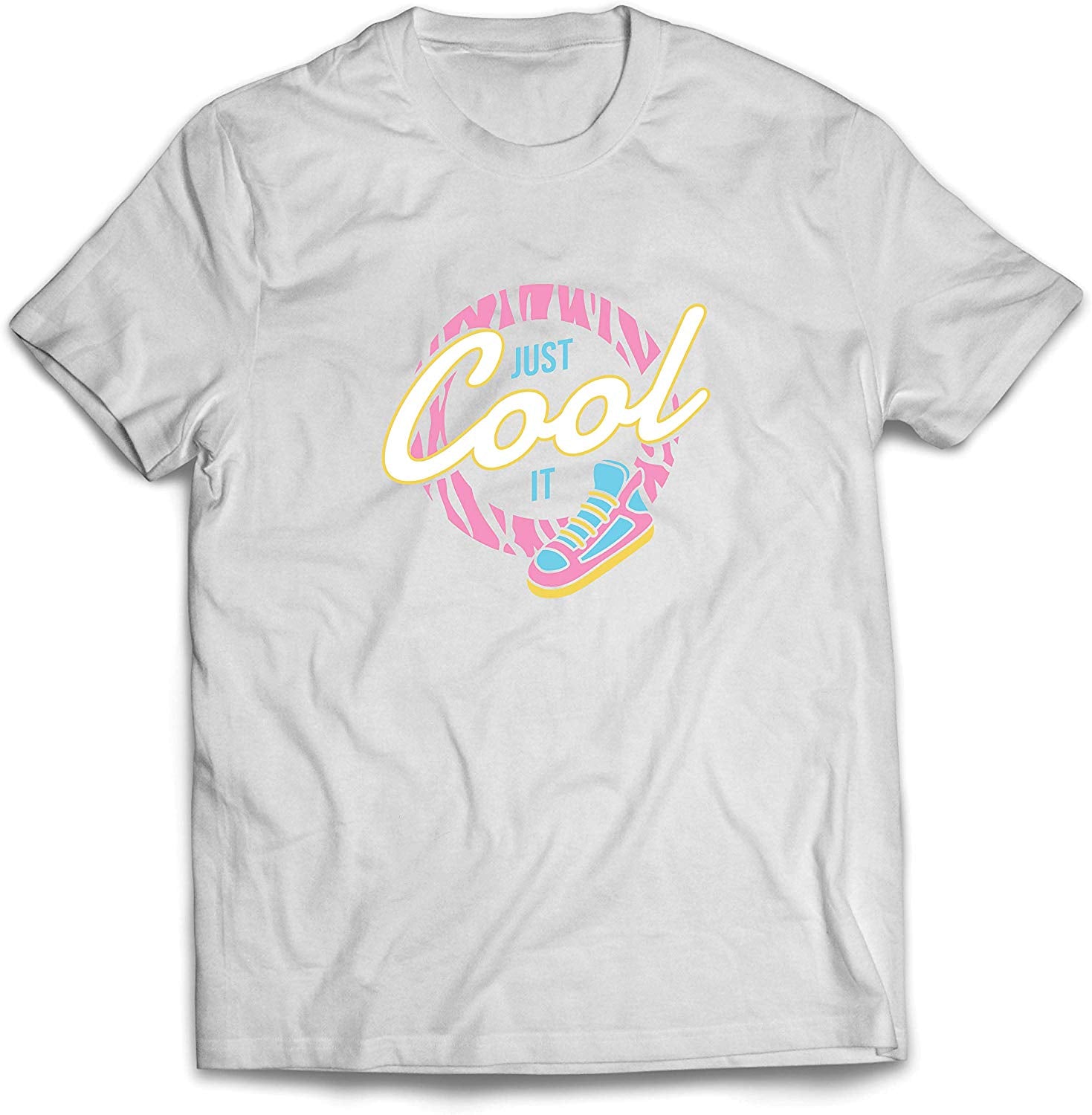 Men's Retro Just Cool it Back to 80s 90s 00s Pop Culture White T-Shirts