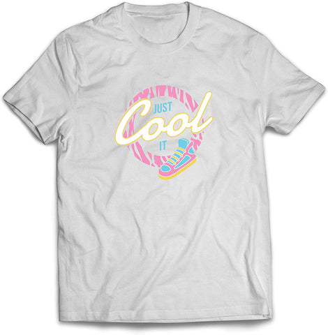 Men's Retro Just Cool it Back to 80s 90s 00s Pop Culture White T-Shirts