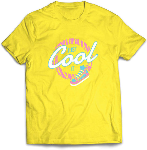 Men's Retro Just Cool it Back to 80s 90s 00s Pop Culture Yellow T-Shirts