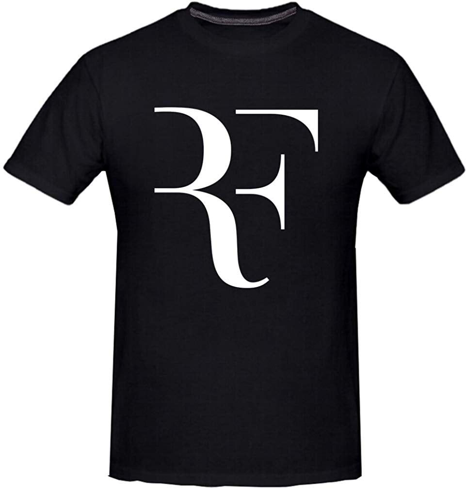 Men's Roger RF Tennis Fans Black T-Shirts