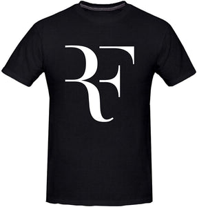 Men's Roger RF Tennis Fans Black T-Shirts