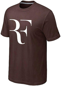 Men's Roger RF Tennis Fans Brown T-Shirts