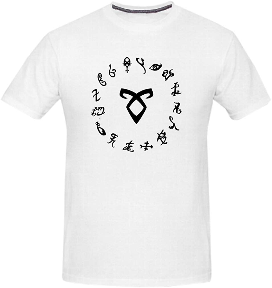 Men's Shadowhunter Runes Angelic White T-Shirts