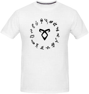 Men's Shadowhunter Runes Angelic White T-Shirts