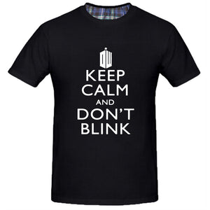 Men's Short Sleeve Keep Calm and Don't Blink Black T-Shirts